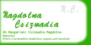 magdolna csizmadia business card